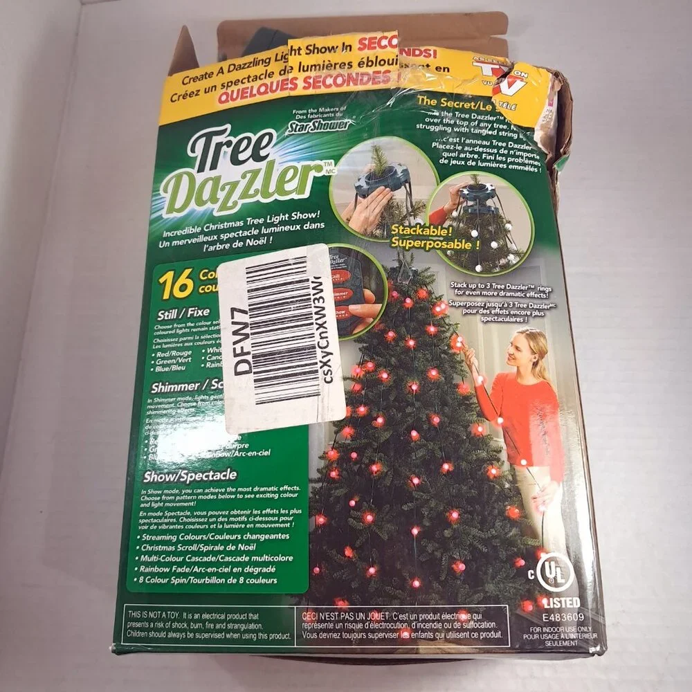Star Shower Tree Dazzler LED Christmas Holiday Lights‎ 16 Colors Patterns WORKS